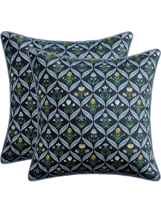 Miulee Other - Floral Throw Pillow Covers 18x18 Set Of 2 Dark Blue Spring Decorative. 2318/bb8